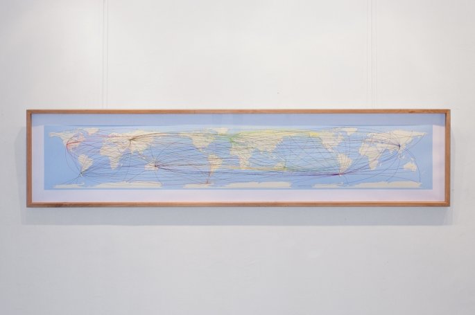 Карта на маршрути между световете (2010) изглед, Голямата вълна, ГХГ Варна, 2010 г.