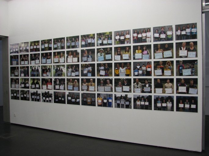 изглед от изложбата Serapionov, Suljevic, Terziev, Beton Salon, Виена 2006